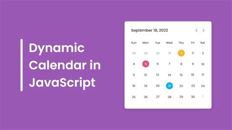 Create A Dynamic Calendar In HTML CSS JavaScript