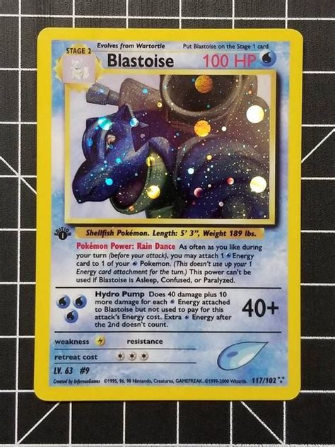 St Edition New Cosmos Holo Blastoise Vintage Wotc Style Custom Orica