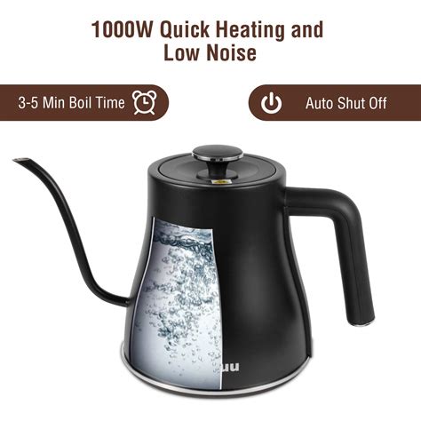 Jocuu Electric Gooseneck Kettle Temperature Variable Control Kettle Pour Over Coffee Tea Kettle