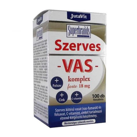 JUTAVIT SZERVES VAS KOMPLEX FORTE 18 MG FOLSAV CINK C VITAMIN