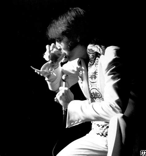 Elvis Presley Wearing The White Tapestry Suit Aka White Sleek Suit Live On Stage At The