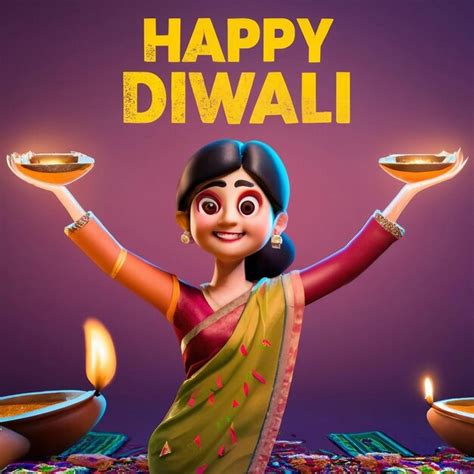 Premium Photo Happy Diwali Greeting Card With Diya By Ai Generated