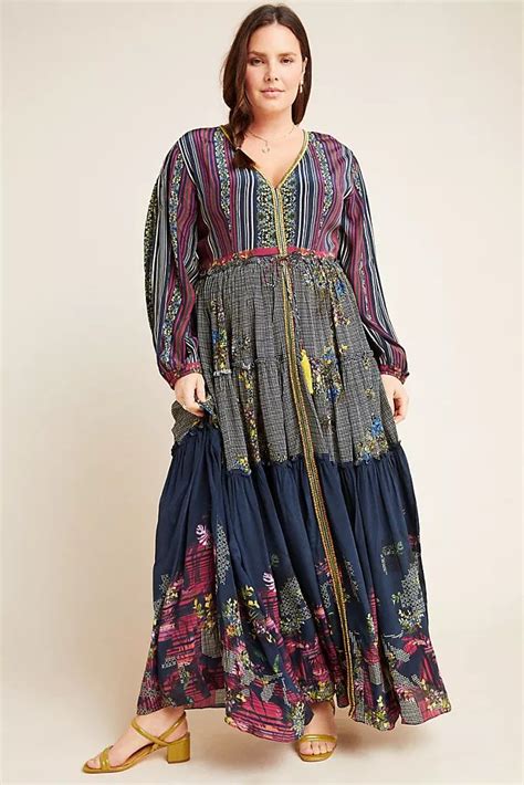 Tatiana Tiered Maxi Dress Boho Dress Plus Size Boho Plus Size Plus