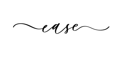 Ease Calligraphy Inscription Vector Lettering Vector Art At