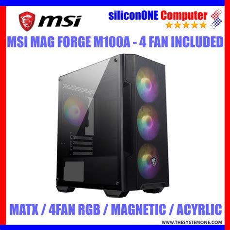 Jual Msi M100a Mag Forge M100a 4fan Rgb Case Matx Acrylic M100 Kota Bandung Silicon One