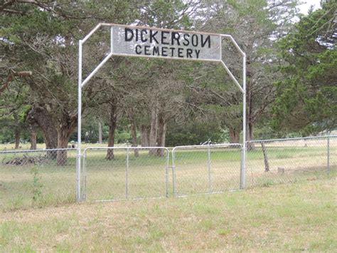 Dickerson Cemetery Dans Texas Cimetière Find A Grave