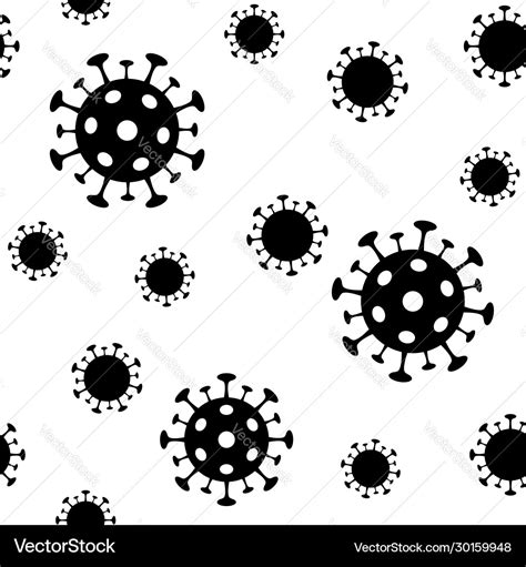 Coronavirus Seamless Pattern Abstract Royalty Free Vector