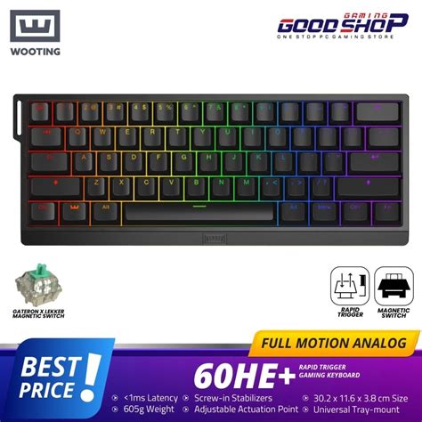 Jual Wooting 60HE+ / 60 HE + / 60HE Plus Rapid Trigger Mechanical ...