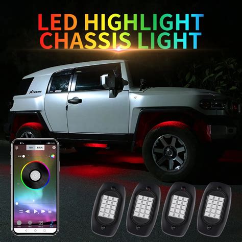 Car Rgb Chassis Atmosphere Light A Tow Six Led Car Bottom Light