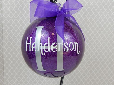 Personalized Glass Holiday Ornament Christmas Tree Ornament Etsy