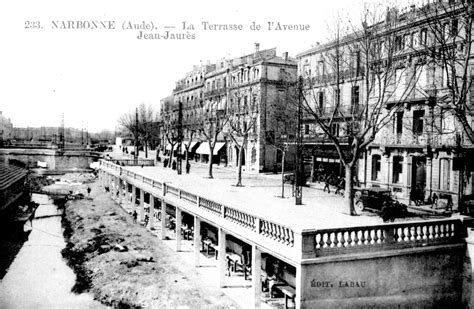 Narbonne Aude Terrasse de l avenue Jean Jaurès Carte postale