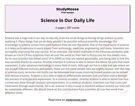 Paragraph On Science In Daily Life 100 150 200 250