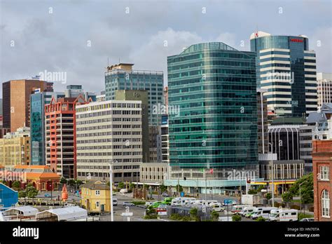 Skyline Of Wellington New Zealand Stock Photo Alamy