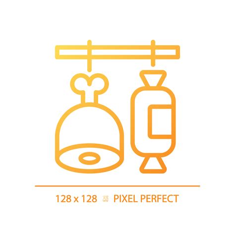 Deli Pixel Perfect Gradient Linear Vector Icon Delicatessen Meat