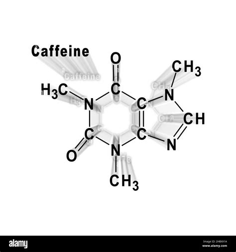 Caffeine Chemical Formula Science Symbol Black And White Stock Photos