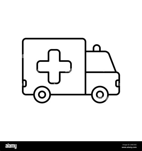 Ambulance Car Icon, Deal With Emergencies With an Ambulance Stock