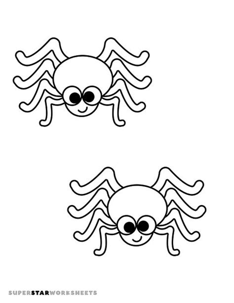 Spider Template - Superstar Worksheets