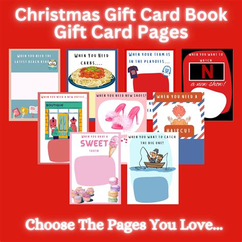 Printable Christmas Gift Card Book 40 Pages For Festive Gifting