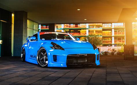 Wallpaper Blue Cars Sports Car Nissan 370z Convertible