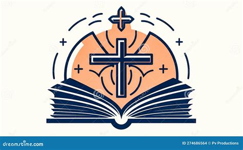 Illustration With Cross And Holy Bible Generative Ai Stock Illustration Illustration Of