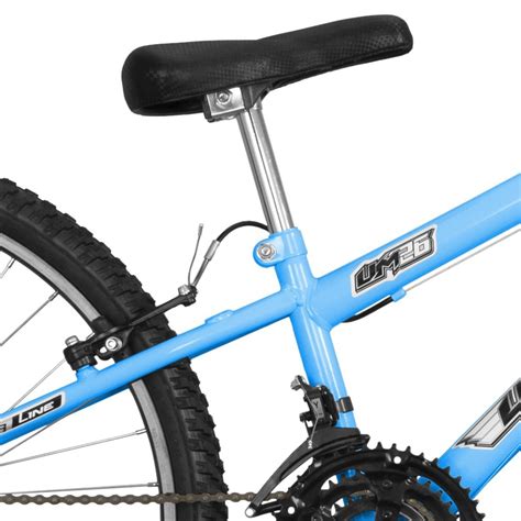 Bicicleta Ultra Bikes Aro 26 Rebaixada Bicolor Azul Bebê Branco