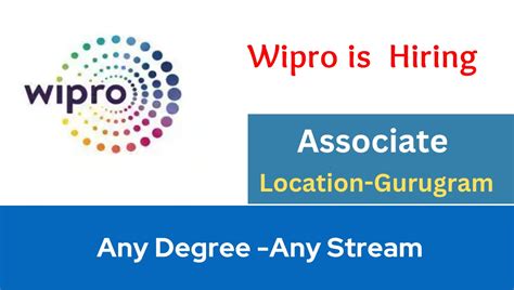 Gurugram Jobs For Freshers Wipro Is Hiring For Associate For Any