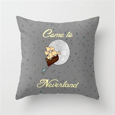 Disney S Peter Pan Neverland Travel Poster Throw Pillow By