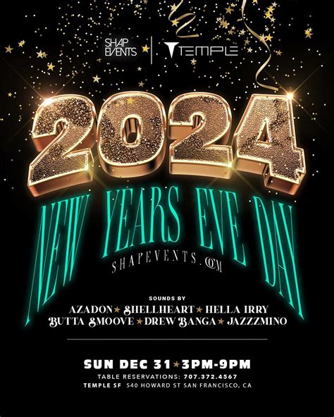 New Year S Eve DAY PARTY Tickets At Temple Nightclub In SF By Temple