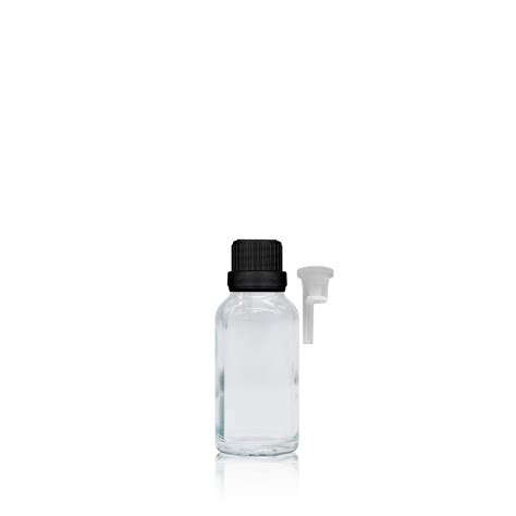 Ml Clear Glass Dropper Bottle Tamper Evident Cap Some Bottle