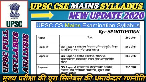 Upsc Mains Exam Full Syllabus In Hindi Ias Ips Full Syllabus In Sexiezpicz Web Porn