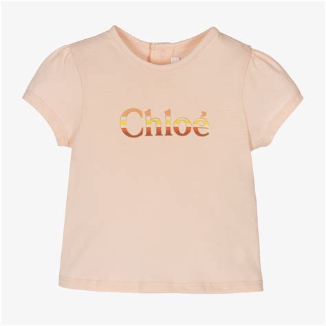 Chloé Teen Girls Pink Logo T Shirt Childrensalon Outlet