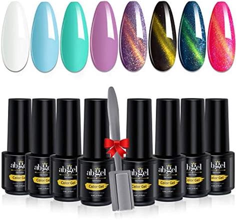 Ab Gel Gel Nail Polish Set Colors Nude Series And Colors D Cat Eye Uv Led Soak Off Gel