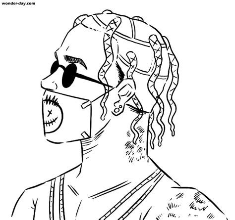 Coloring Pages Travis Scott Download Or Print For Free