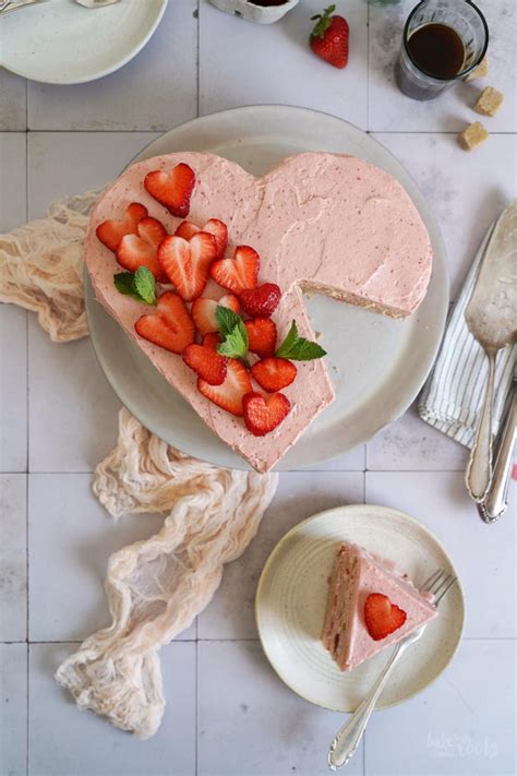 Strawberry Heart Cake Bake To The Roots Bake To The Roots