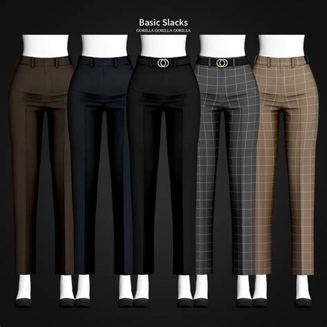 Basic Slacks Gorilla Gorilla Gorilla Sims Clothing Sims Sims