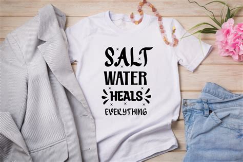 Salt Water Heals Everything Svg Design Graphic By Shahed Howlader · Creative Fabrica