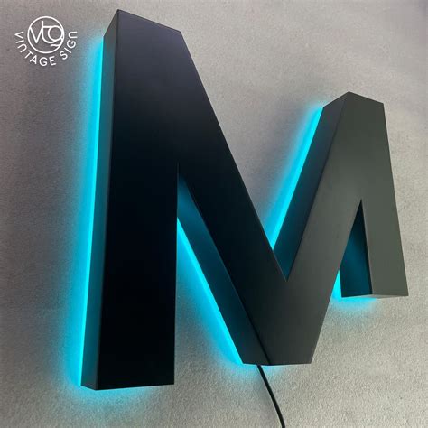 Signage Custom D Business Sign Acrylic Backlit Alphabet Lettering