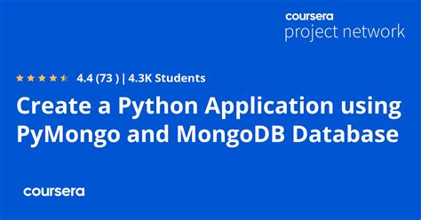 Create A Python Application Using Pymongo And Mongodb Database Coursya