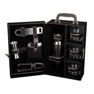 Driemaster Vintage Premium Bar Set With Whiskey Glasses Portable