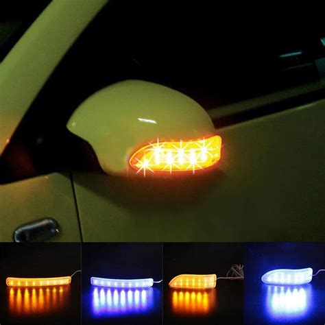 Pcs Led Auto Car Rearview Mirror Lights Door Turn Signals Safety