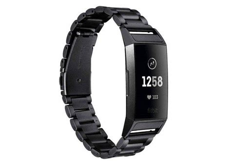 Fitbit Charge Charge Butterfly Urrem I Rustfrit St L Sort