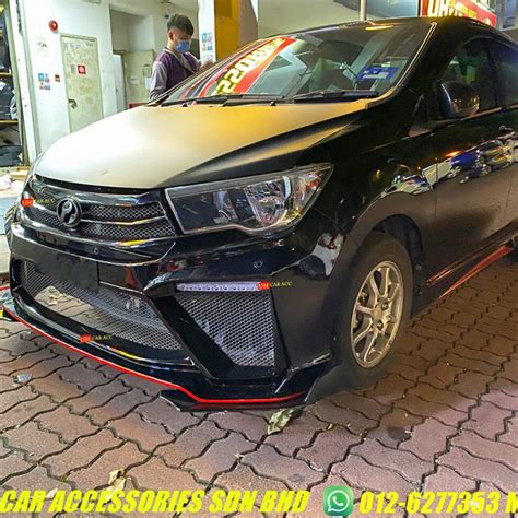 Perodua Bezza Gt Sport Front Bumper Bodykit With Led Daylight Uh Car