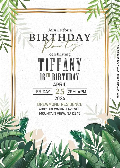 8 Earthy Rust Greenery Birthday Invitation Templates Birthday