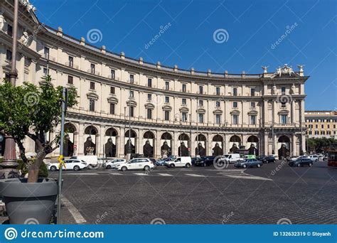 Amazing View Of Piazza Della Repubblica Rome Italy Editorial Stock