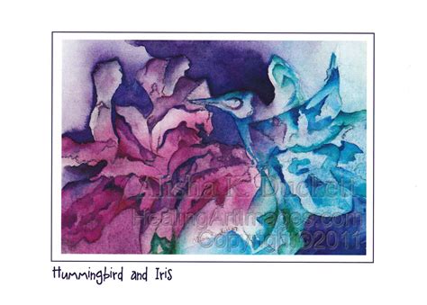 Abstract Hummingbird Is One Of Healing Art Images Most Popular Cards