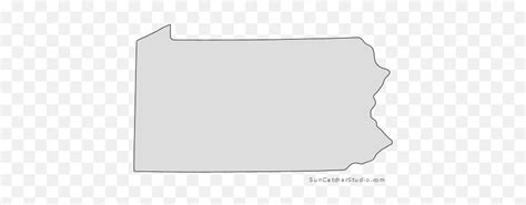 Pennsylvania Map Outline Printable State Shape Stencil Pennsylvania