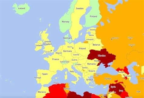 Map Reveals Most Dangerous Places In The World To Visit In 2023 World