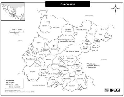 Mapas del estado de Guanajuato México