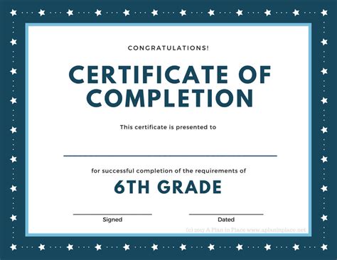 Printed Certificates With 5th Grade Graduation Certificate Template