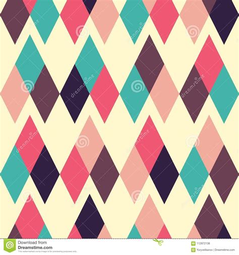 Modern Geometric Seamless Pattern With Small Rhombuses Stock Vector Illustration Of Rhombus